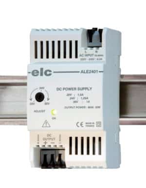 DIN RAIL regulated switching power supply : 24V (Adj. 20 to 30V) 30W