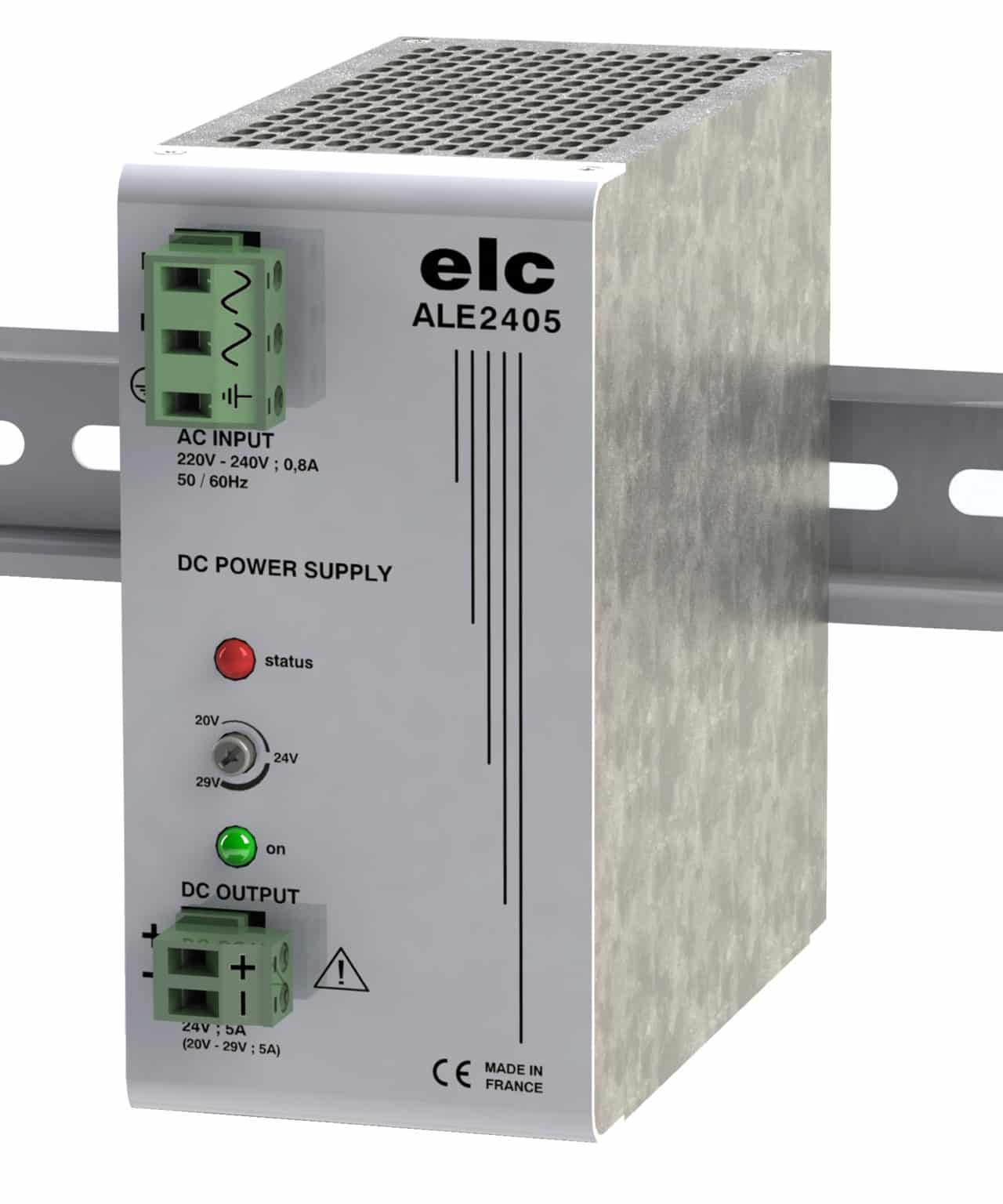 DIN RAIL regulated switching power supply 24V, 120W ELC